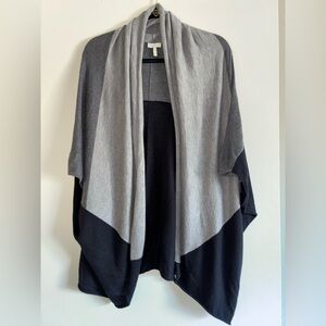 Joie Wool/Cashmere Cocoon Wrap Sweater Black Colorblock Sz M